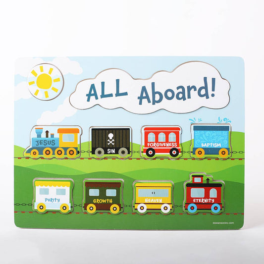 Wooden Puzzle  - Chunky Pieces - Plan of Salvation Train